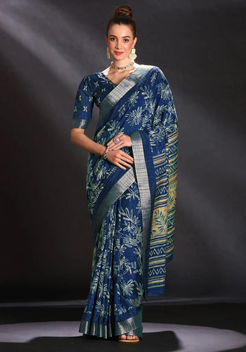 Navy Blue Dola Saree - DO15