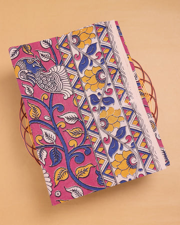 Pink Color Kalamkari Cotton Saree
