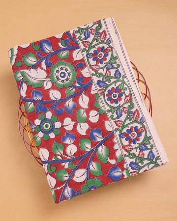 Red Color Kalamkari Cotton Saree