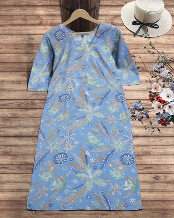 Blue colour Top & palazzo set