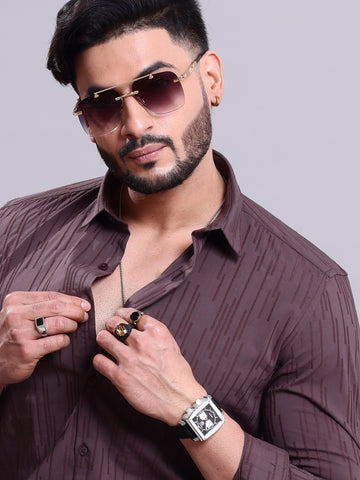 Nativebull Purple Colour Casual Shirt