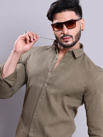 Nativebull Green Colour Casual Shirt