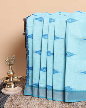 Classic Handloom Ikat Saree - Blue
