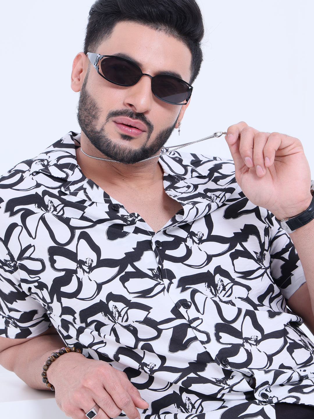 Nativebull Men's Printed Casual Full Sleeve Shirt with Spread Collar - Multi