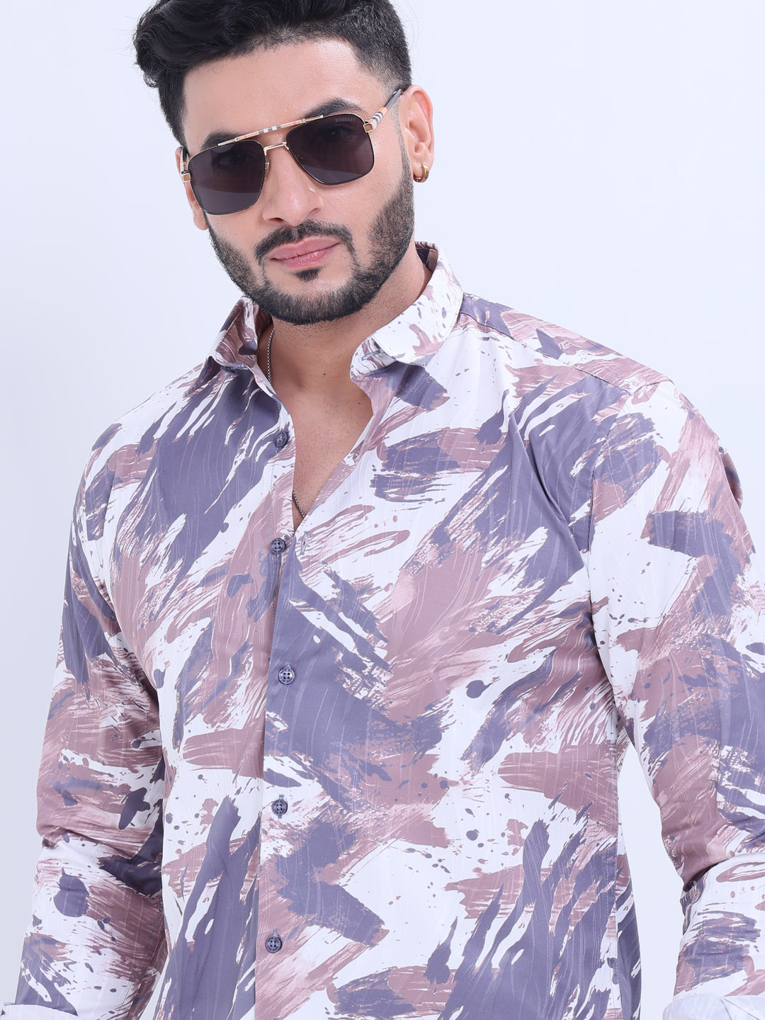 Nativebull Men's Abstract  Printed Casual Shirt - Multi