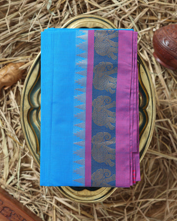 Blue Color Handloom Saree