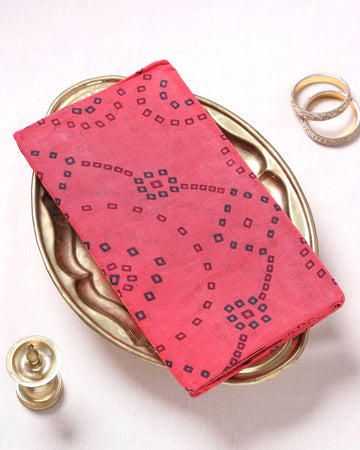 Pink Color Sungudi Cotton Saree