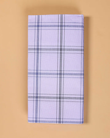Kibs Brand Men's Premium Cotton Checked Lungi Stitched - White