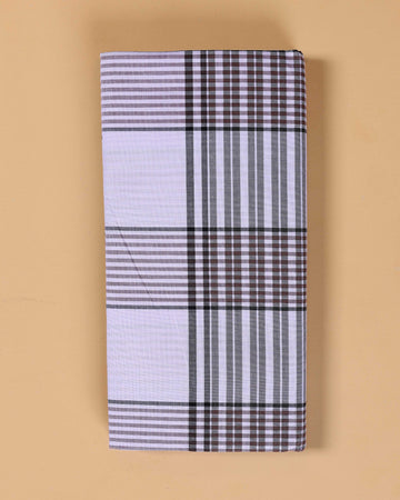Kibs Brand Men's Premium Cotton Striped Lungi Stitched - White