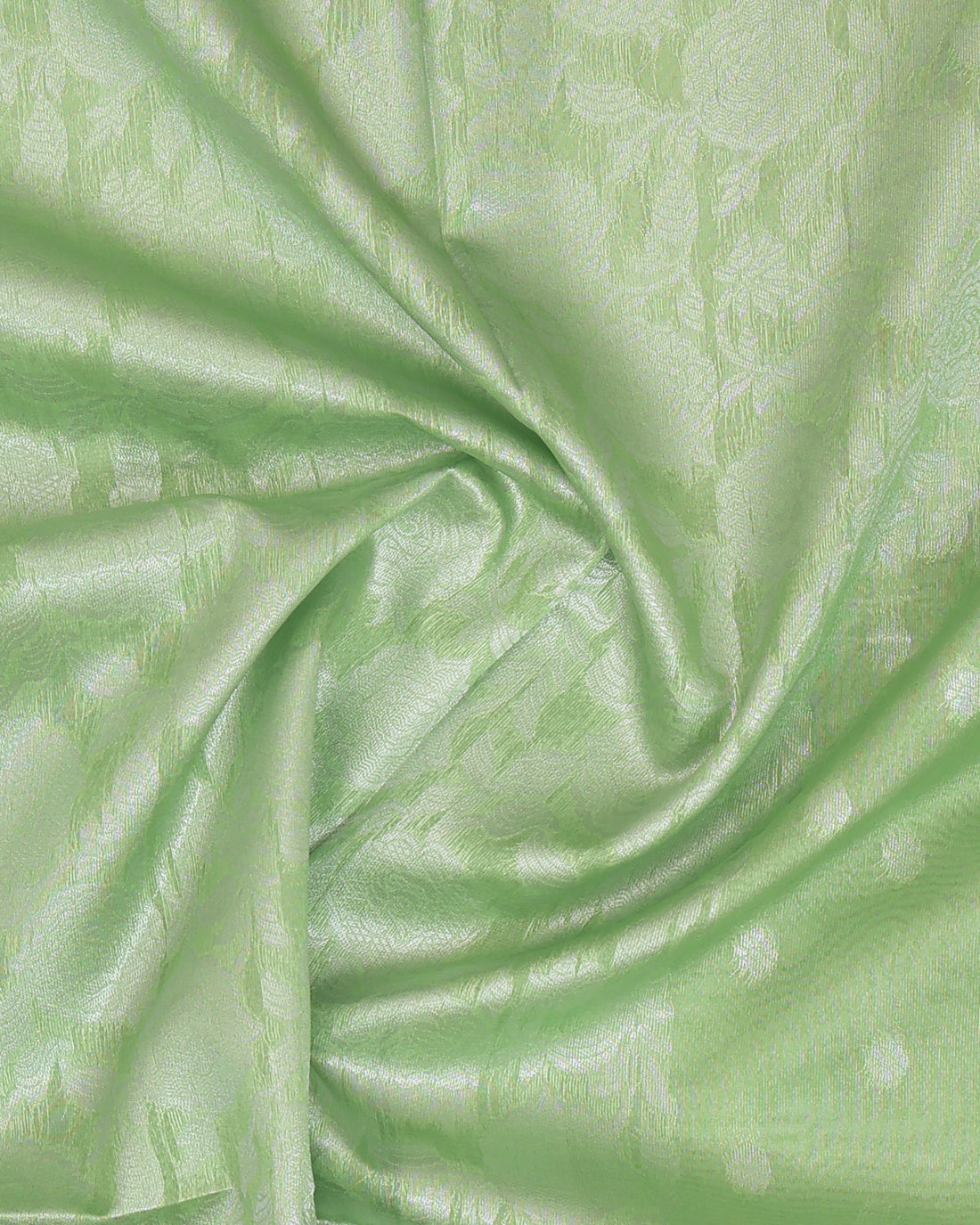 Fancy Silk Saree With Subtle Floral Print And Textured Pallu - Green
