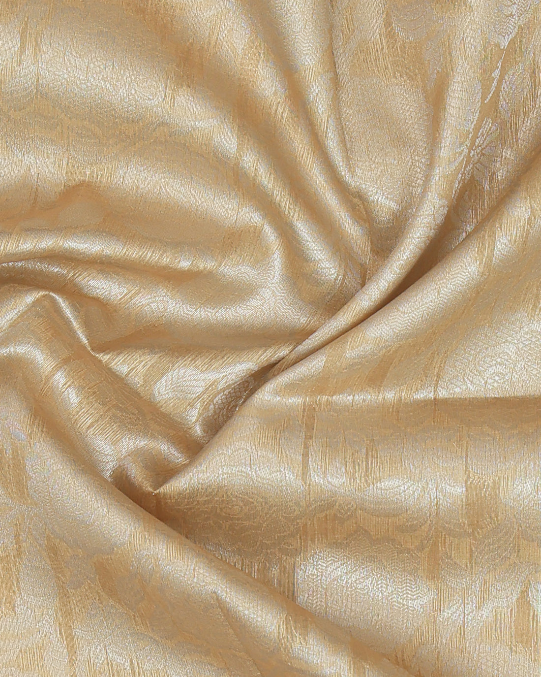 Fancy Silk Saree With Subtle Floral Print And Textured Pallu - Yellow