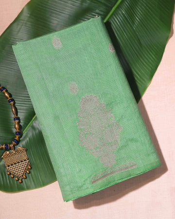 Pista Green Color Art Silk Saree