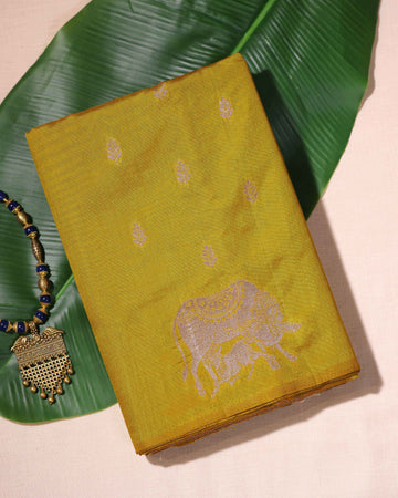 Heritage Weave Art Silk Saree with Traditional Motifs - Green