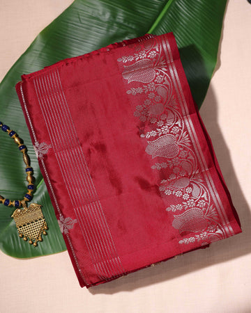 Maroon Color Art Silk Saree