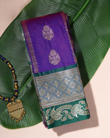 Violet Color Art Silk Saree