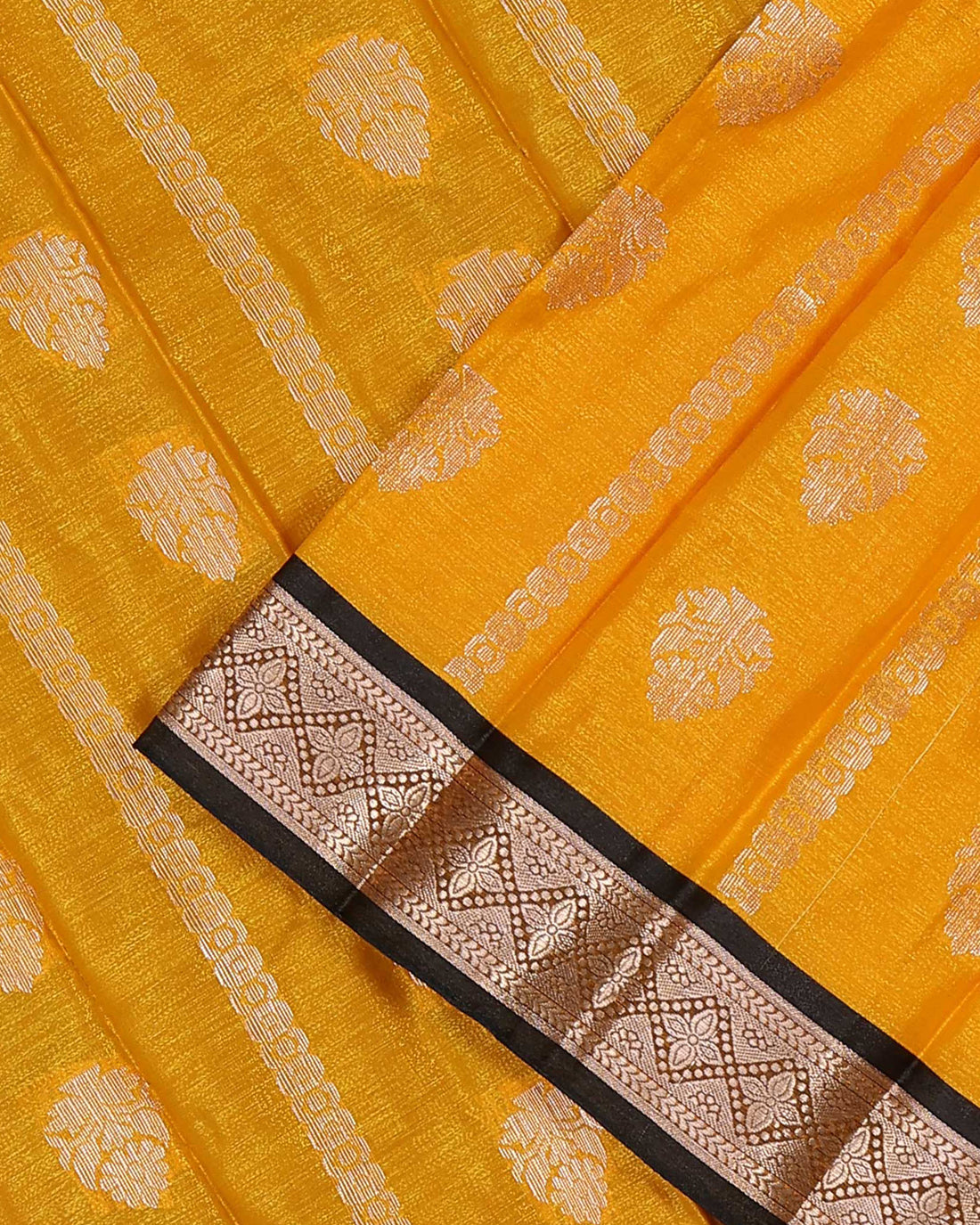 Exquisite Art Silk Saree with Intricate Zari Weave & Rich Border  - Yellow