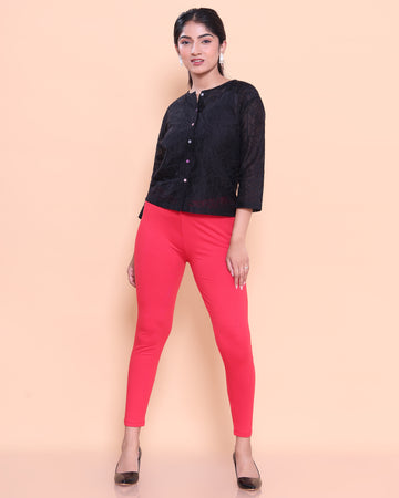 Light Red Color Leggings XXL Size