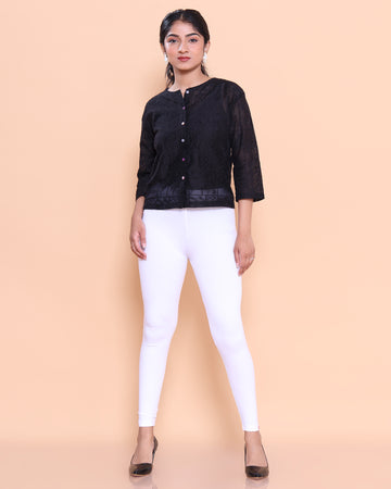 White Color Leggings S Size