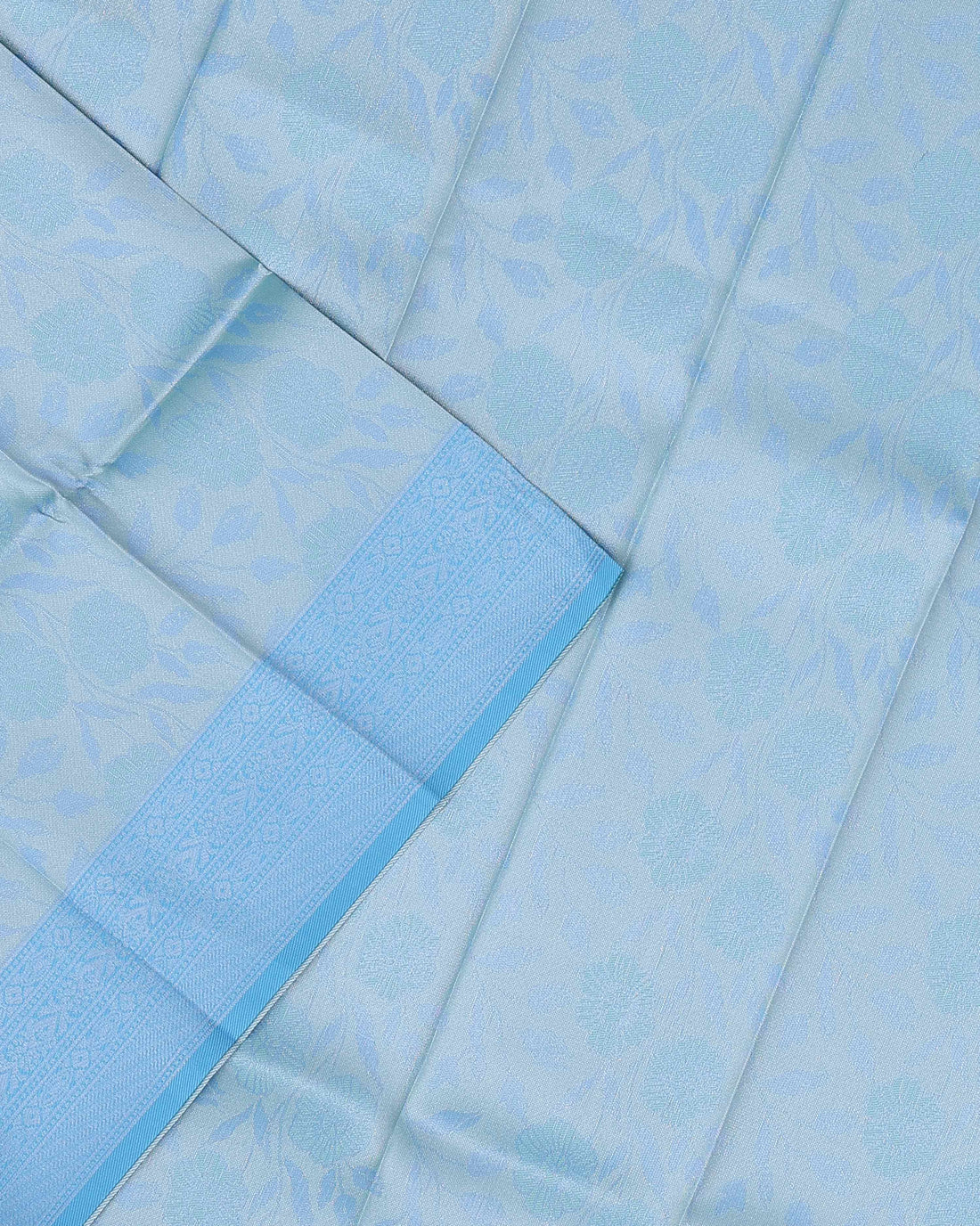 Elampillai Silk Cotton Saree with Elegant Border - Blue