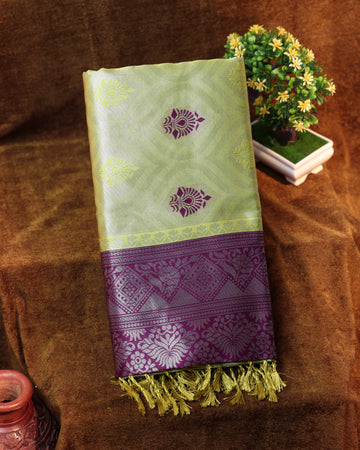 Green Color Lichi Silk Saree