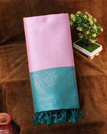 Pink Color Lichi Silk Saree