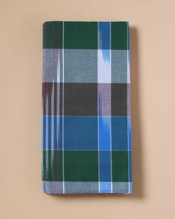 Sangu Brand Men's Premium Cotton Checked Lungi Stitched - Multi
