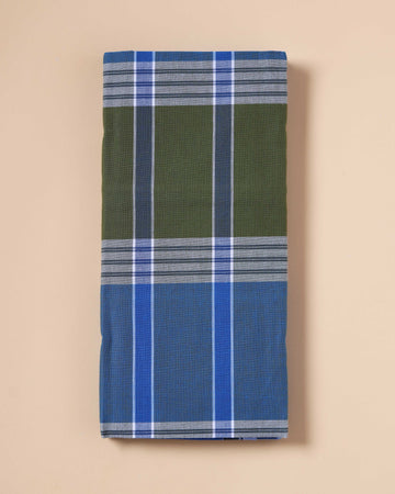 999 Brand Men's Premium Cotton Checked Lungi Stitched - Multi