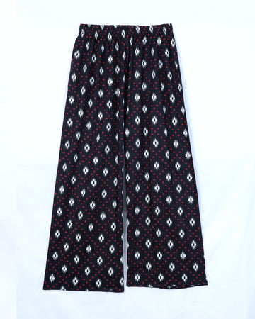 Navy Blue Printed Womens Palazzo