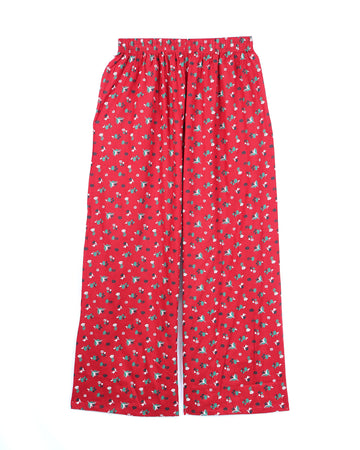 Red Printed Womens Palazzo