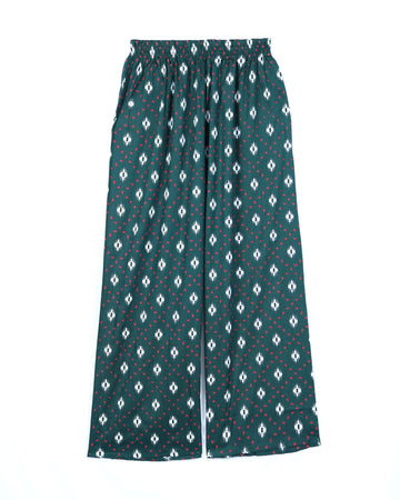 Green Printed Womens Palazzo