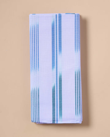 Jkt Brand Men's Premium Cotton Striped Lungi Stitched - White