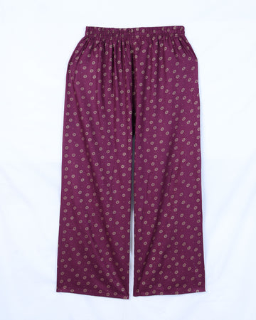 Purple Printed Womens Palazzo