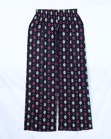Black Printed Womens Palazzo