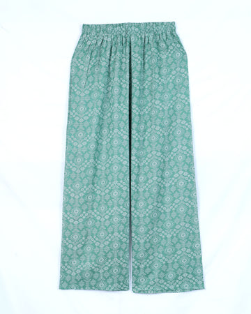 Green Printed Womens Palazzo