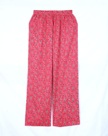 Pink Striped Womens Palazzo
