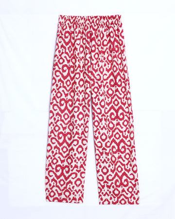 Red Printed Womens Palazzo