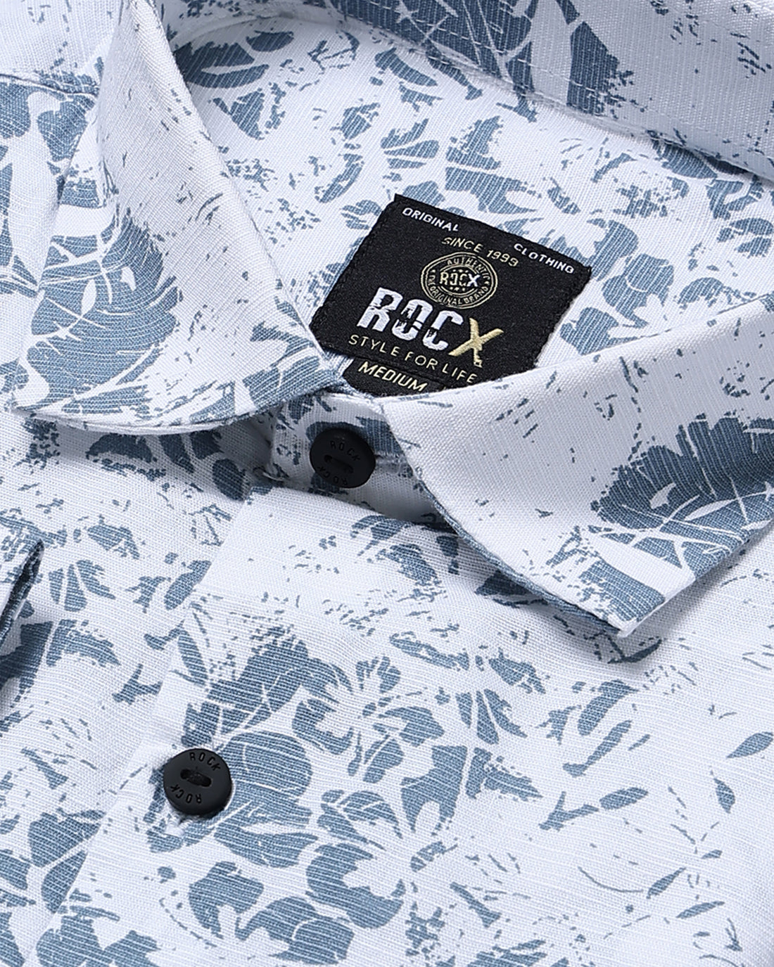Rocx Men's Printed Casual Shirt with Spread Collar and Full Sleeves - Multi