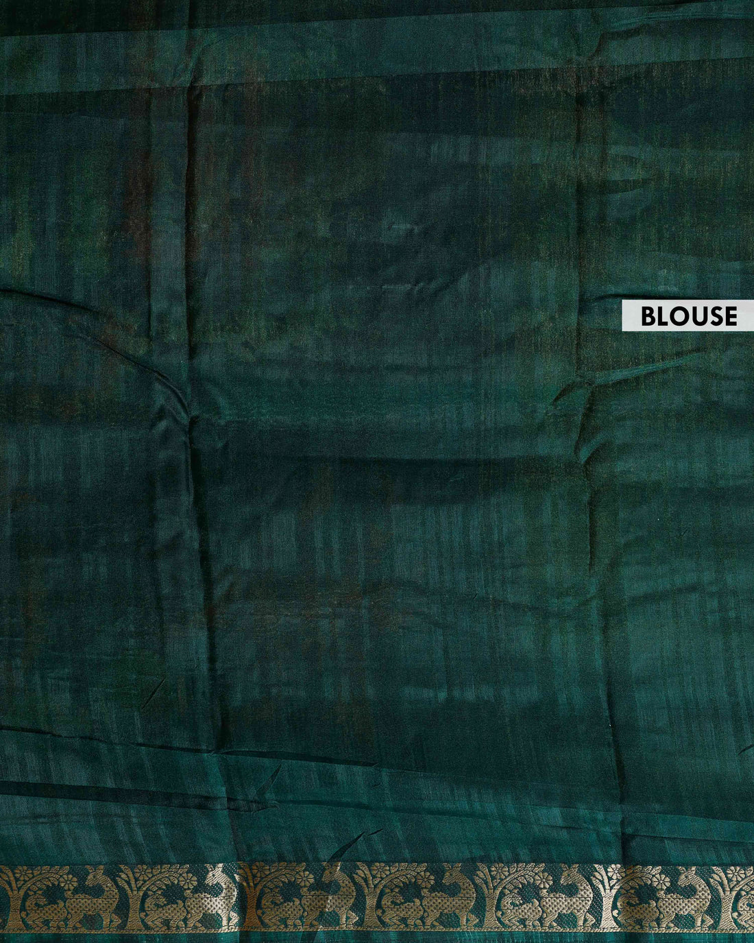 Elegant green shades and the rural scenic artwork Dola Saree