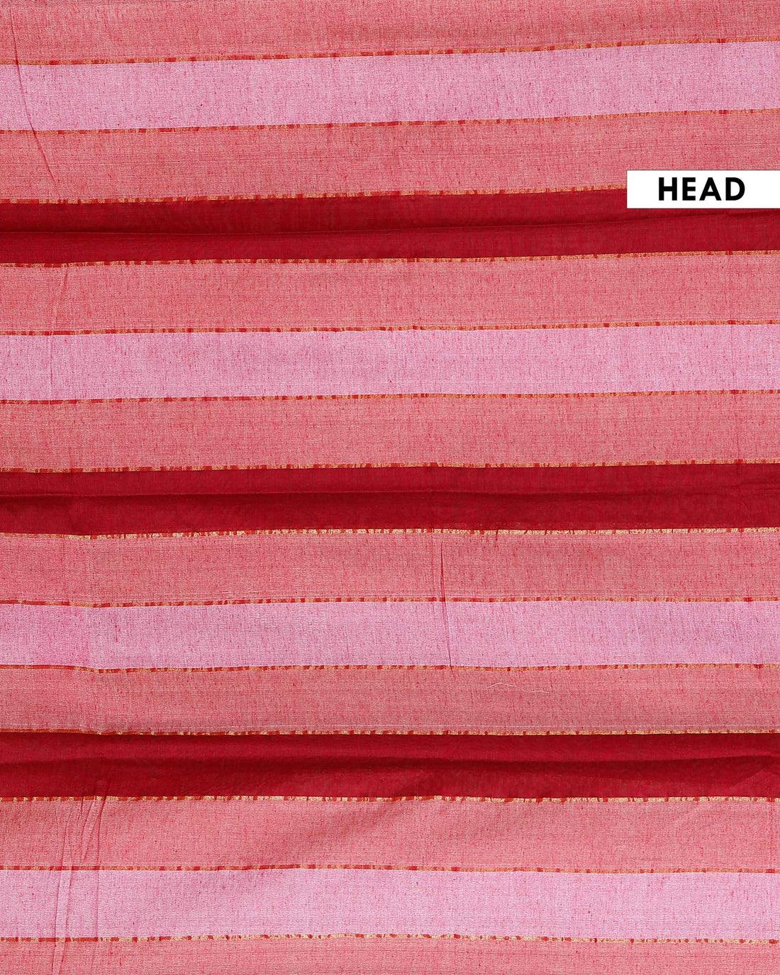 Handwoven Mul Mul Cotton Saree with Bold Striped Pattern and Tassel Detailing – Multi