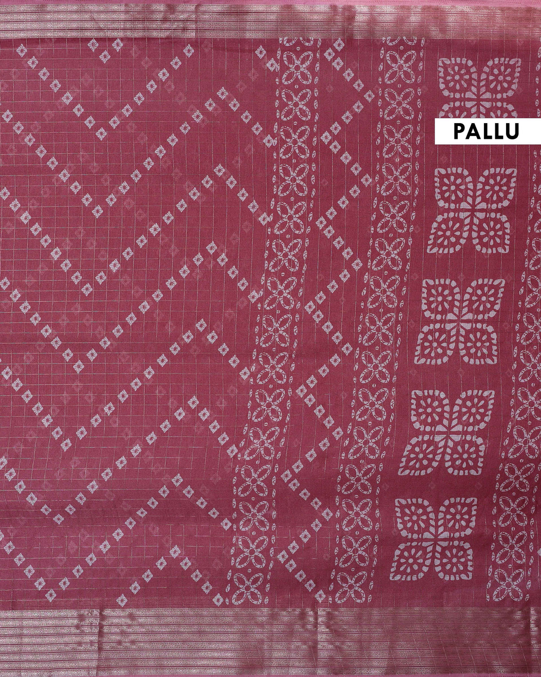 Elegant Dola Silk Saree with Bandhani Print Saree - Pale Pink