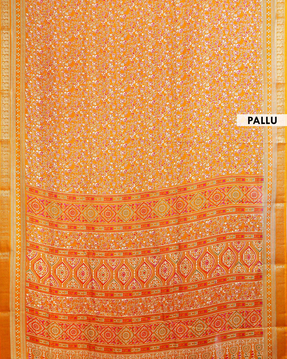 Elegant Art Silk Saree with Intricate Floral and Geometric Weaves - Yellow