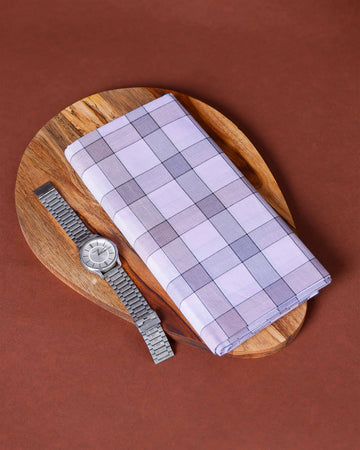 Nandu Brand Men's Premium Cotton Checked Lungi Stitched - White