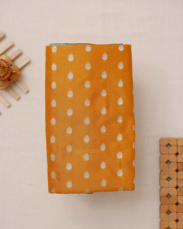 Ethnic Floral Design Soft Silk Saree - Yellow