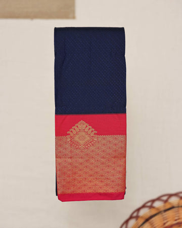 Premium Silk Saree - Navy Blue