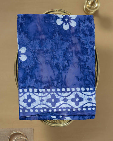 Blue Colour Mul Mul Cotton Saree