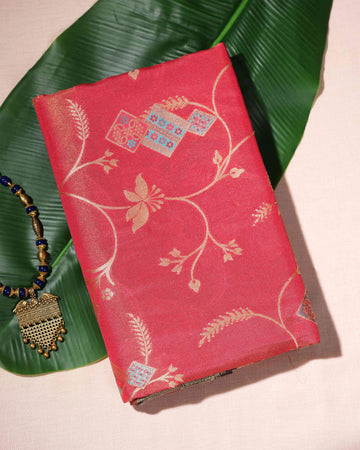 Dark Pink Color Art Silk Saree
