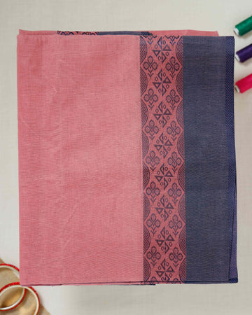 Pink Color Bengal Cotton Saree