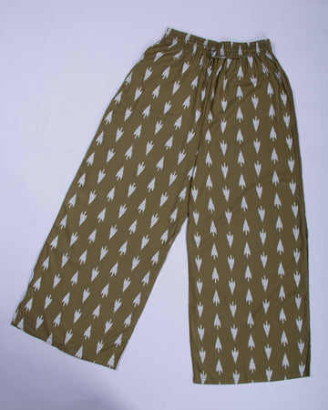 Olive Green Colour Womens Palazzo