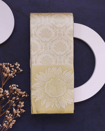 Elampillai Silk Cotton Saree with Elegant Border - Beige