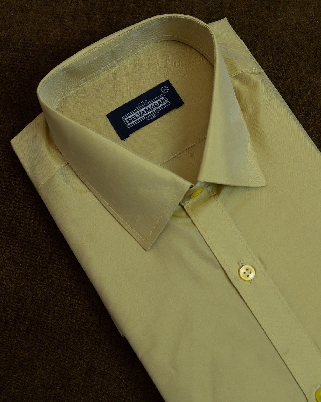 Khaki Colour Shirt & Dhoti Set With Saree Couple Combo